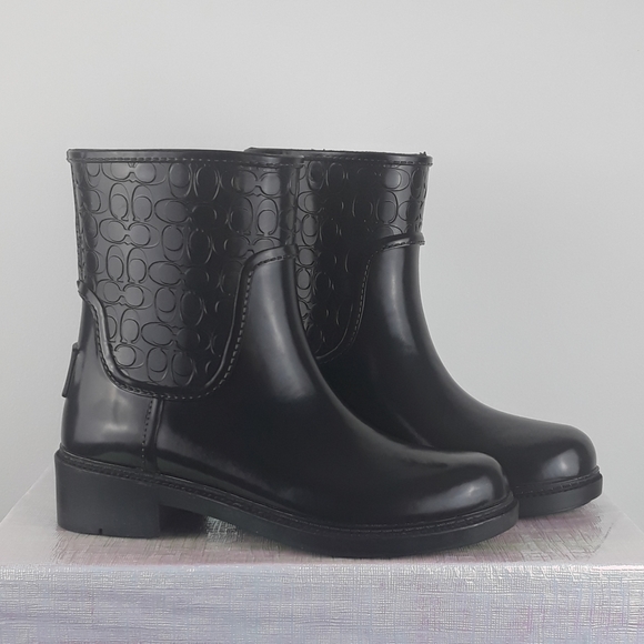 Coach Shoes - Coach Short Black Rain Boots